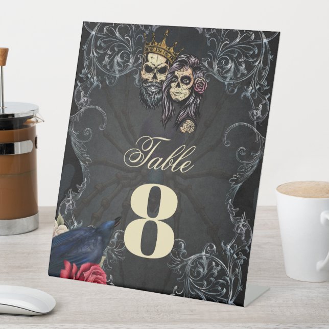 Expositor En L Impresionante diseño de boda gótico oscuro con crá (In Situ)