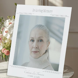 Expositor En L In Loving Memory Modern Photo Funeral Table Sign