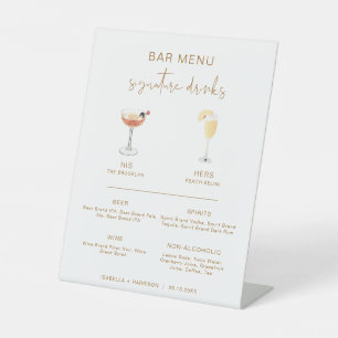 Expositor En L INDIE Bohemian Cocktail Signature Bar Menú