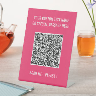 Expositor En L Información de exploración de código QR y Rótulo d