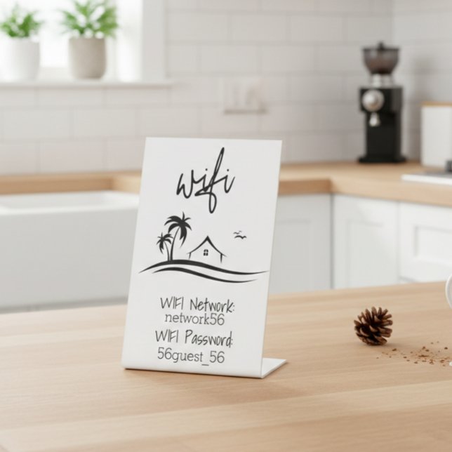 Expositor En L Información sobre WIFI para visitantes STR Rental  (Subido por el creador)