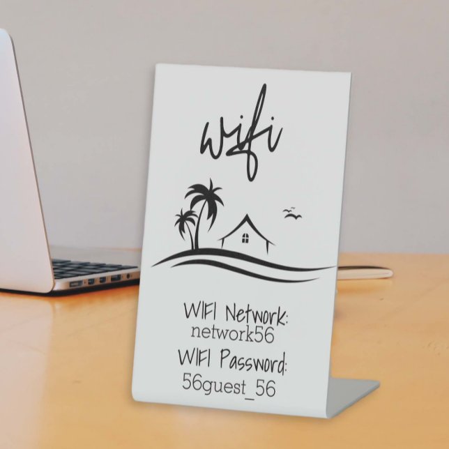 Expositor En L Información sobre WIFI para visitantes STR Rental  (Subido por el creador)