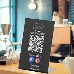 Expositor En L Instagram Síguenos Código Qr Negro Moderno