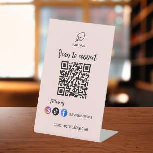Expositor En L Instagram Síguenos Código Qr Rosa Moderno