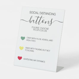 Expositor En L Instrucción de código de color de distanciamiento