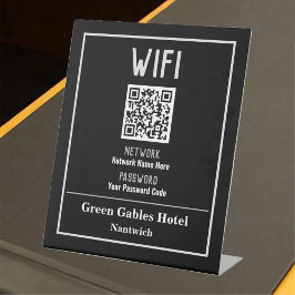Expositor En L Instrucciones de WiFi con código QR