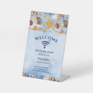 Expositor En L Internet WiFi Contraseña Summer Sea Beach House Pe