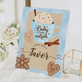 Expositor En L Invierno de chocolate caliente Baby Shower Boy fav