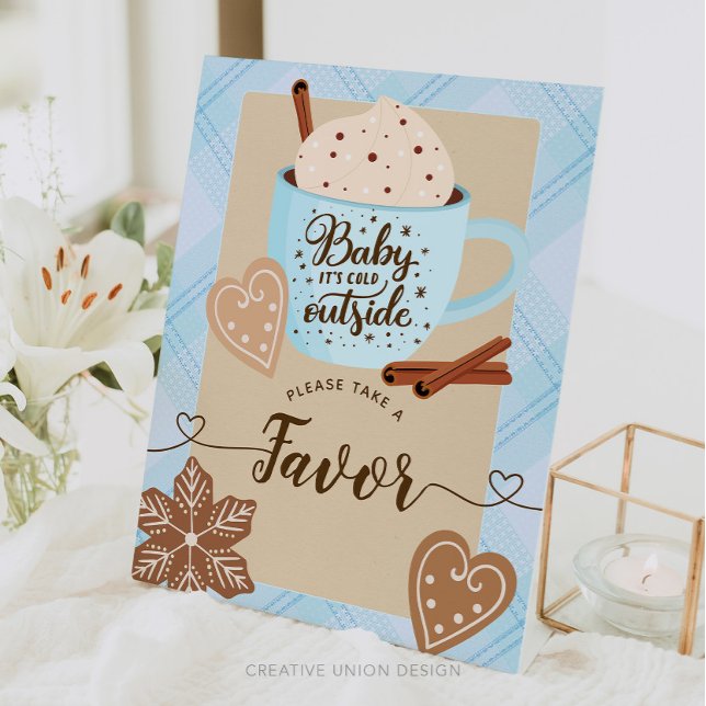 Expositor En L Invierno de chocolate caliente Baby Shower Boy fav (Subido por el creador)