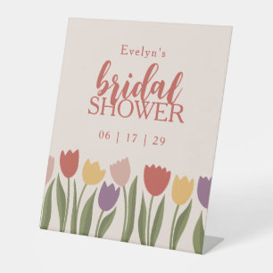Expositor En L Invitación a la ducha de novia Tulips