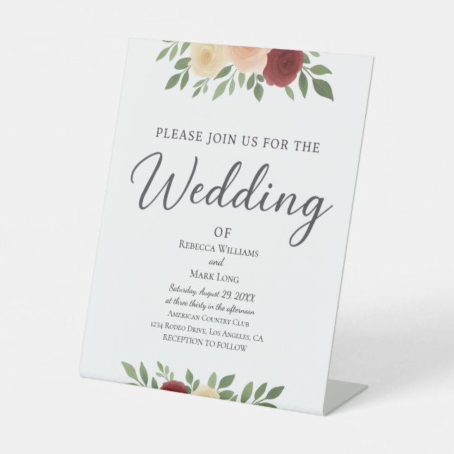 Expositor En L Invitación a matrimonio de fotografía simple super (Anverso)