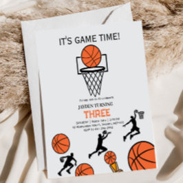 Expositor En L Invitación de cumpleaños de baloncesto