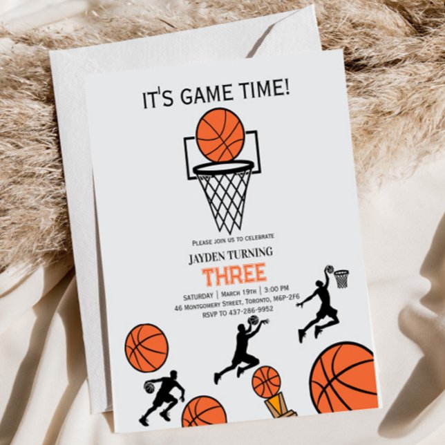 Expositor En L Invitación de cumpleaños de baloncesto (Subido por el creador)