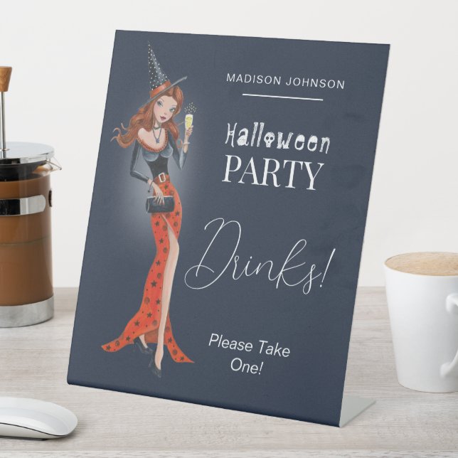 Expositor En L Invitación de cumpleaños de Halloween (In Situ)