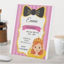 Invitación de cumpleaños de Princesa Rosa | zazzle