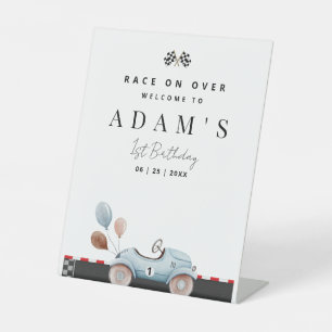 Expositor En L Invitación de cumpleaños para carreras de autos, c