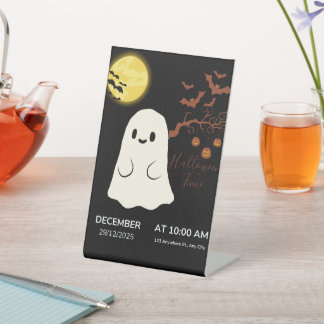 Expositor En L Invitación de fiesta de Halloween de fantasma lind