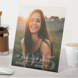 Expositor En L Invitación de foto de graduación de negrita Elegan