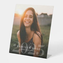 Expositor En L Invitación de foto de graduación de negrita Elegan