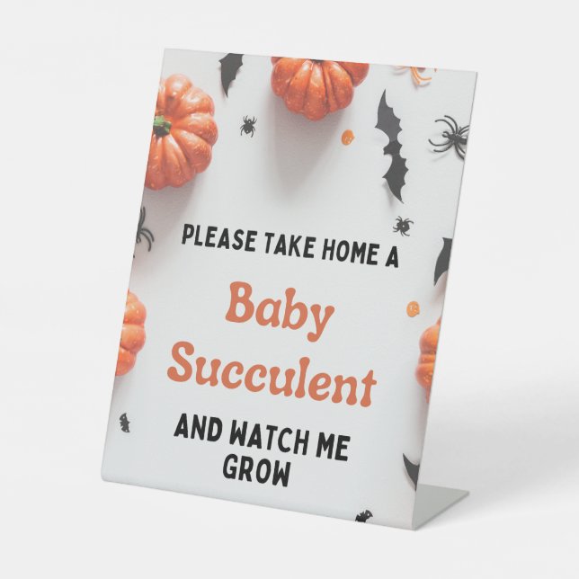 Expositor En L Invitación de Halloween Baby Shower A Little Boo (Anverso)