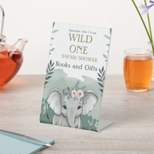 Expositor En L Invitación neutral de Baby Shower al Boho Safari (In Situ)