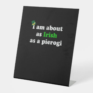 Expositor En L Irlandés gracioso como Pierogi Irlanda Polonia Foo