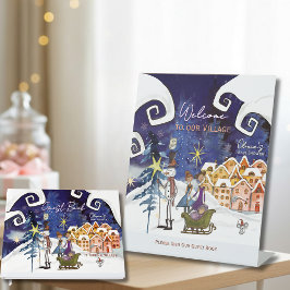 Expositor En L It Takes a Village Winter Welcome & Guest book