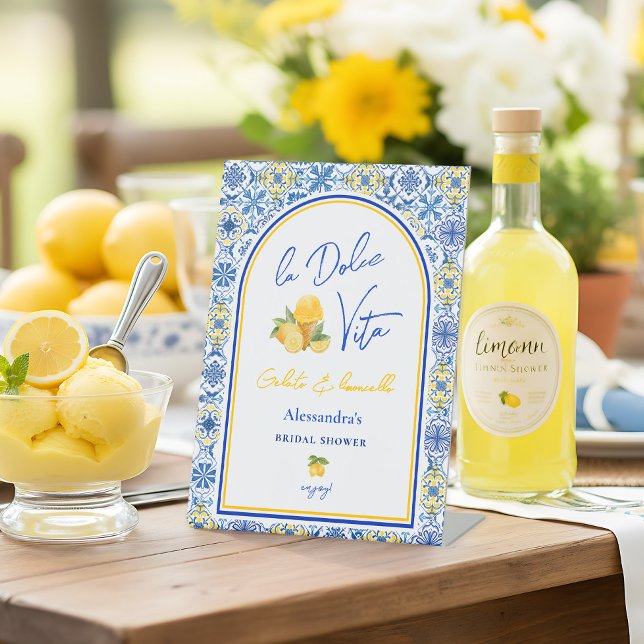 Expositor En L Italian Tiles Lemon La Dolce Vita Bridal Shower (Subido por el creador)