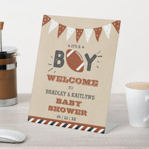 Expositor En L It's a Boy! Bienvenida de Baby Shower con temas de