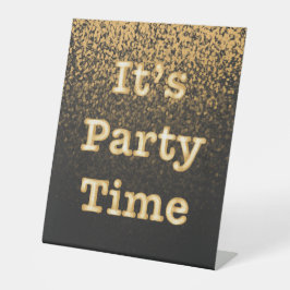 Expositor En L It's Party Time Pedestal Sign