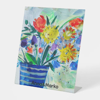 Expositor En L Jarrón de flores al estilo impresionista