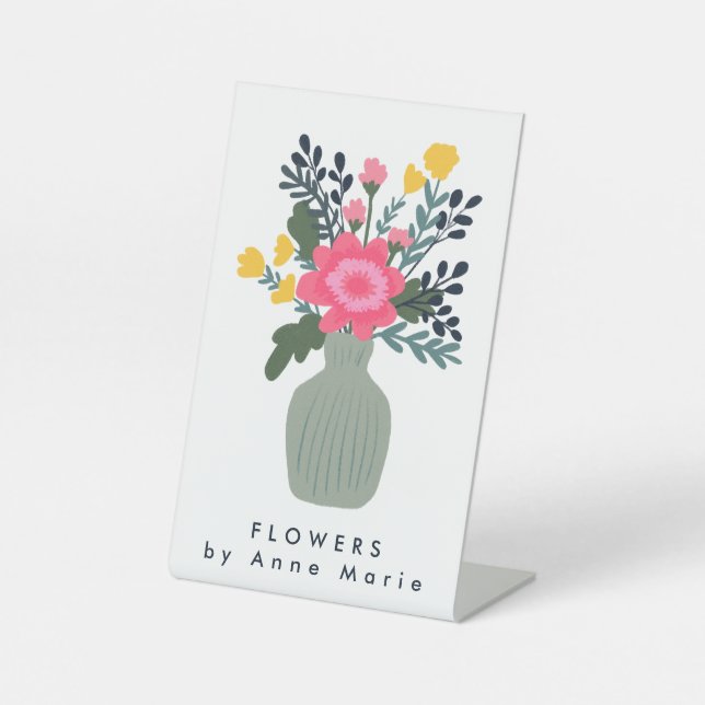 Expositor En L JARRÓN DE FLORES Soporte personalizado para floris (Anverso)