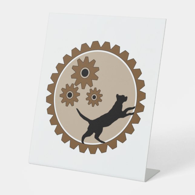 Expositor En L jaula propulsada por perros con ruedas (Anverso)