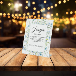 Expositor En L Jenga Boda Guestbook Elegant Wildflowers
