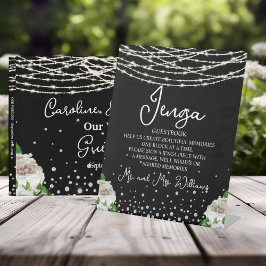 Expositor En L Jenga Boda Guestbook String Lights Black