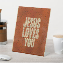 Jesús Te Ama Estimulo Cristiano Rústico