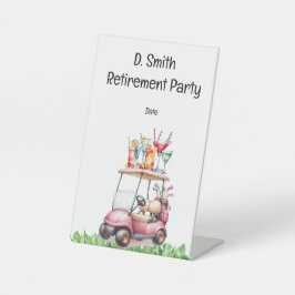 Expositor En L Jubilación de golf para una mujer golfista