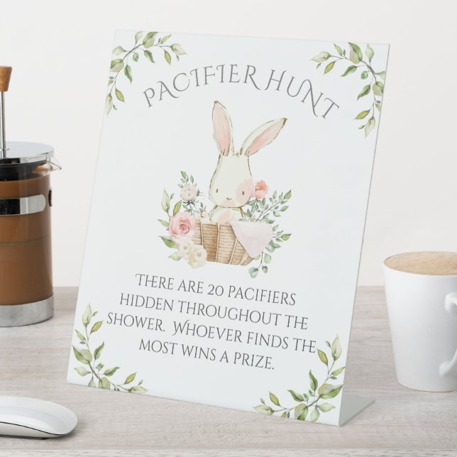 Expositor En L Juego Baby Shower de conejo conejo conejo rosa (In Situ)