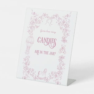 Expositor En L Juego de Adivagación de Baby Shower con Floral de 