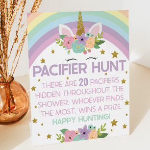Expositor En L Juego de Baby Shower de caza de pacificadores con