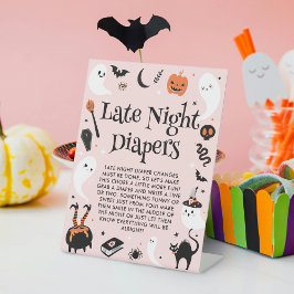 Expositor En L Juego de Baby Shower de Halloween Detrás de Diaper