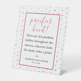 Expositor En L Juego de Caza de Chupete para Baby Shower con Purp