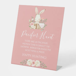 Expositor En L Juego de caza del pacificador floral rosa Baby Sho