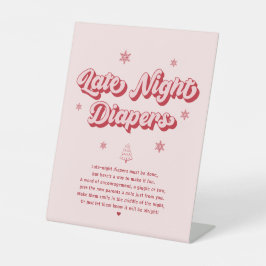 Expositor En L Juego de los pañales nocturnos de Baby Shower de i