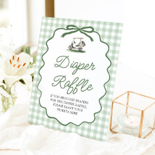 Expositor En L Juego de Rifas de Pañales para Baby Shower de Golf