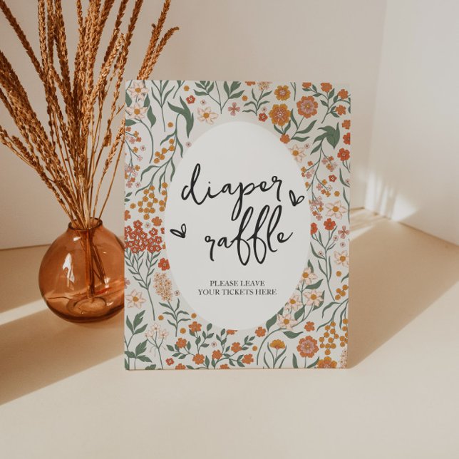 Expositor En L Juego Raffle Diaper (Diaper Raffle Sign)