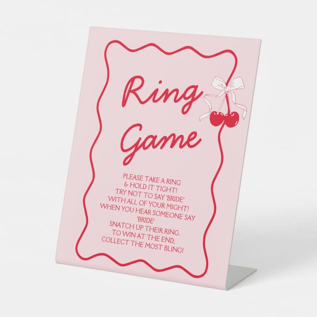 Expositor En L Juego Red and Pink Bridal Shower Ring (Anverso)