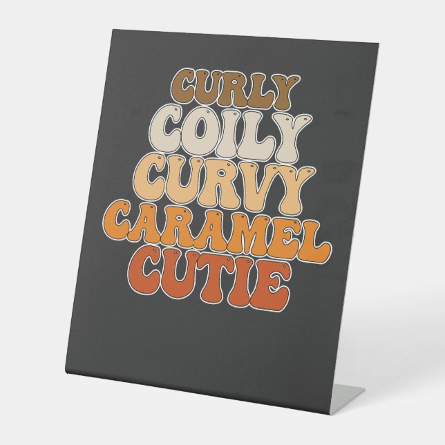 Expositor En L JunetDecir Curly Coily Curvy Caramel Cutie (Anverso)