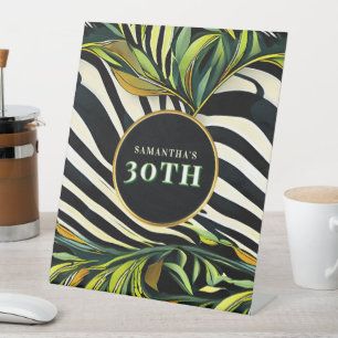 Expositor En L Jungle Glam Cualquier Edad Estampado Animal Cebra