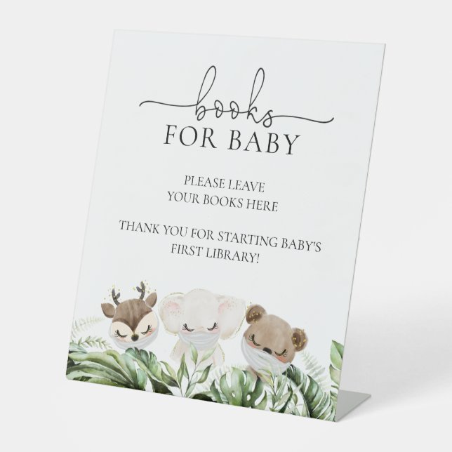Expositor En L Jungle Safari Animals Baby Shower Books For Baby P (Anverso)